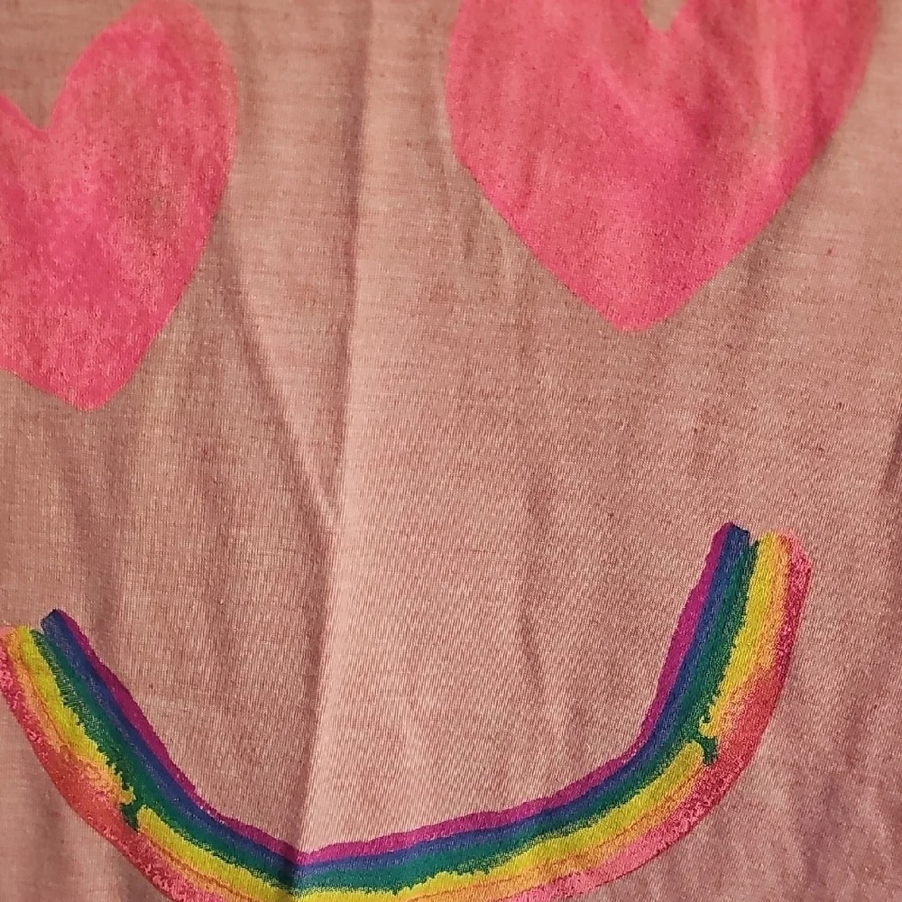 Xhilaration Girls Pink Heart Smiley Face Nightgown Size 14/16 Like New